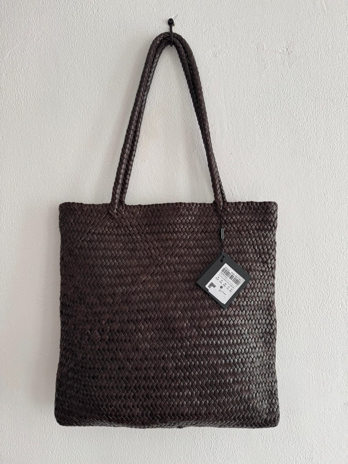 Massimo Dutti leather woven bag